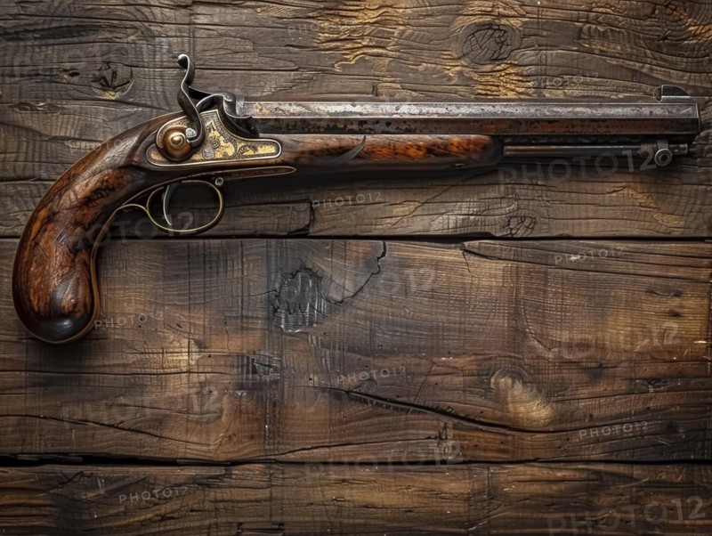 Hunting weapon, revolver, sporting weapon, AI generated