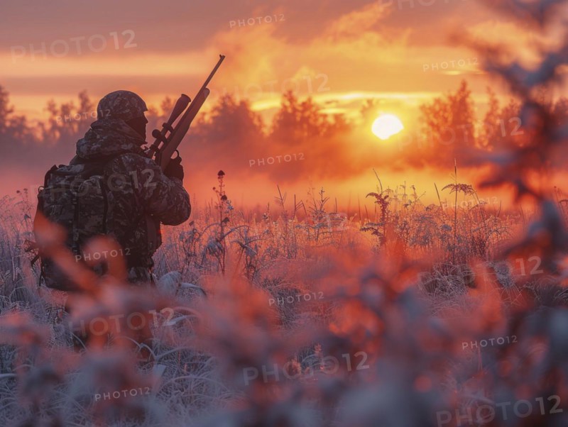 Hunting rifle, sporting rifle, AI generated
