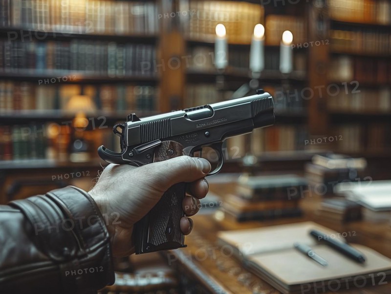 Hunting weapon, revolver, sporting weapon, AI generated