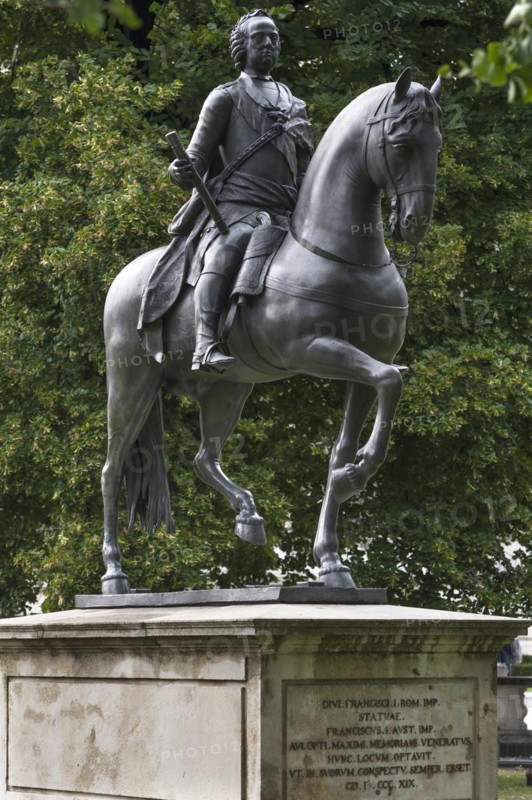 Equestrian statue of Emperor Franz I Stephan, 1708-1765, husband of Maria Theresa, unveiled: 1780, Burggarten, Vienna, Austria, Europe