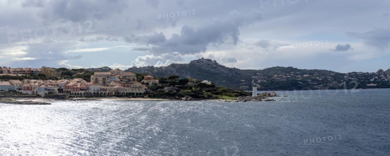 Lighthouse, Archipelago La Maddalena, panoramic view, near Palau, Parco Nazionale dell'Arcipelago di la Maddalena, Gallura, Sardinia, Italy, Europe