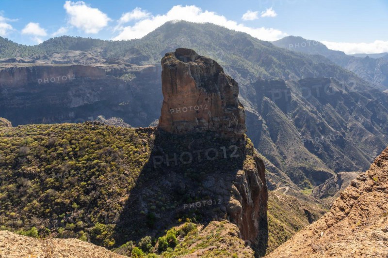 Beautiful Roque Palmes near Roque Nublo in Gran Canaria, Canary Islands