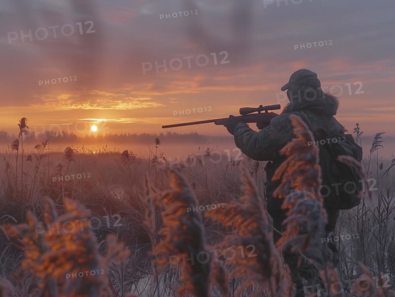 Hunting rifle, sporting rifle, AI generated