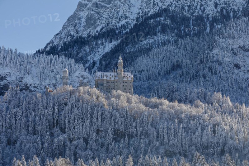 Neuschwanstein Castle, Schwangau near Fuessen, Allgaeu, Bavaria, Germany, Fuessen, Bavaria, Germany, Europe