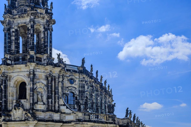 The Catholic Court Church, a baroque cathedral on Theatre Square between the Royal Palace and the Semper Opera House in the inner old town of Dresden, Saxony, Germany, Europe