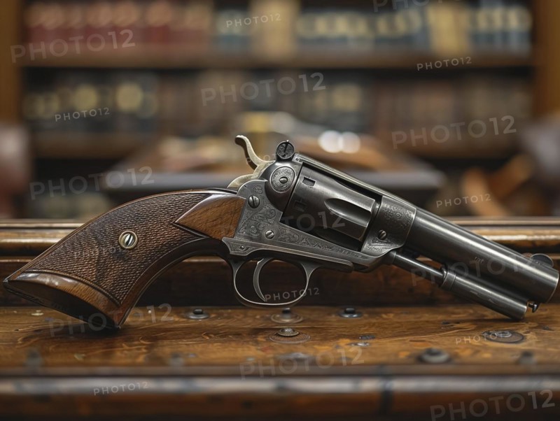Hunting weapon, revolver, sporting weapon, AI generated