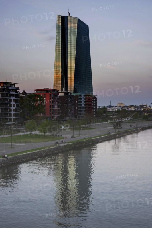 European Central Bank, architect Coop Himmelblau, Frankfurt am Main, Hesse, Germany, Europe