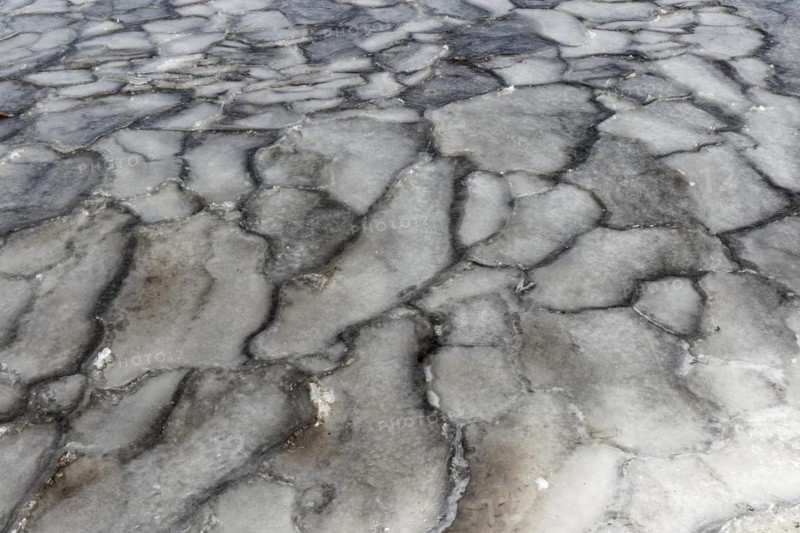 Winter, ice pattern formation, Chateauguay River, Province of Quebec, Canada, North America
