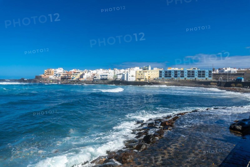 Beautiful beach in summer at Playa el Puertillo and in Gran Canaria. Spain