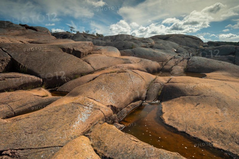 Red granite, rocky coast, Havsvidden, Geta, Aland, Aland Islands, Finland, Europe