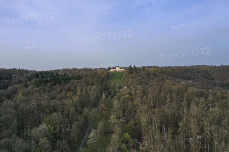 Rococo-style hunting and pleasure palace Schloss Solitude, built by Duke Carl Eugen von Wuerttemberg, Stuttgart, Baden-Wuerttemberg, Germany, Europe