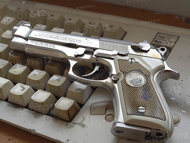 Hunting weapon, revolver, sporting weapon, AI generated