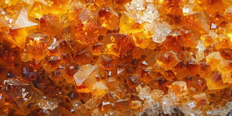 Citrine gemstone texture banner. KI generiert, generiert, AI generated