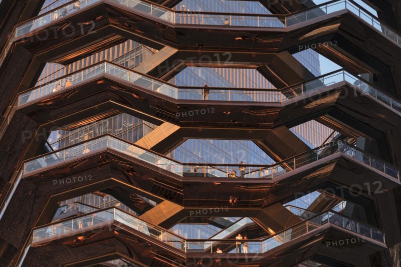 The Vessel, walk-in artwork by British designer Thomas Heatherwick, Hudson Yards, New York City, New York State, USA, New York City, New York, USA, North America