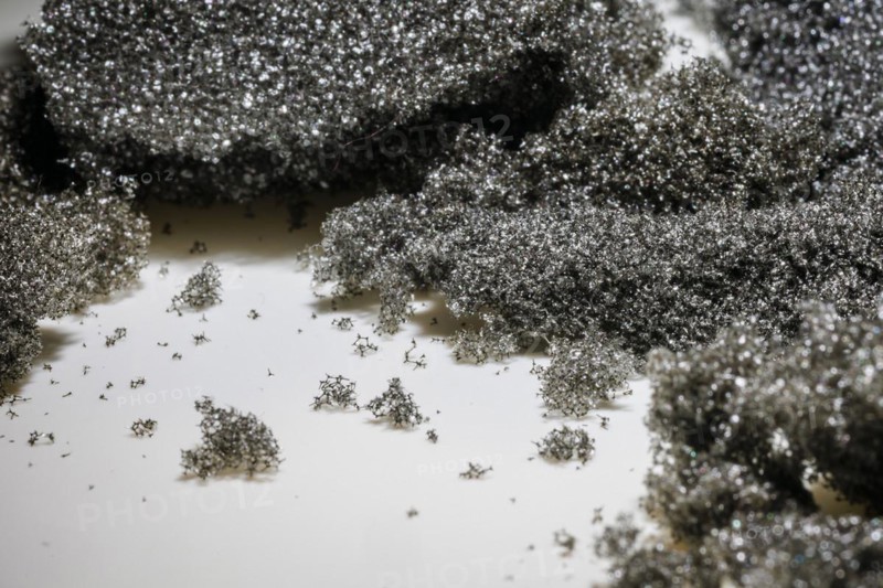 Old, disintegrating foam. Berlin, 17.04.2024