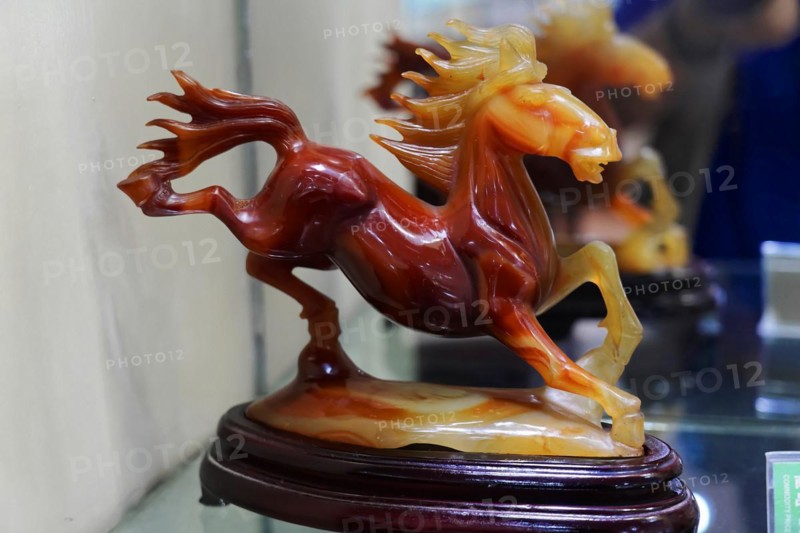 Xian, Shaanxi Province, China, Asia, Living sculpture of a horse in motion, expression of energy and dynamism, Xian, Shaanxi Province, China, Asia
