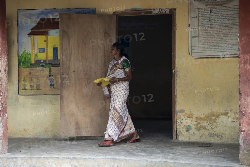 BOKAKHAT, INDIA, APRIL 19: Voter returns after cast vote during the first phase of the India's general elections on April 19, 2024 in Bokakhat, Assam, India. Nearly a billion Indians vote to elect a new government in six-week-long parliamentary polls starting today