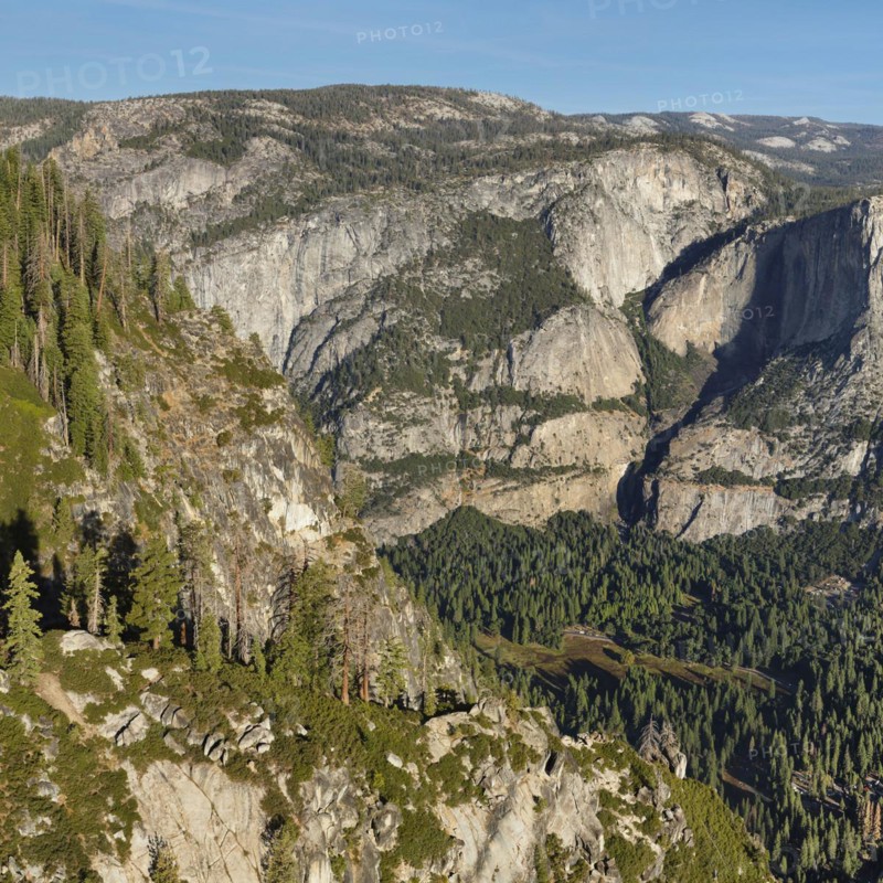 View from Glacier Point into the Yosemite Valley, Yosemite National Park, California, United States, USA, Yosemite National Park, California, USA, North America