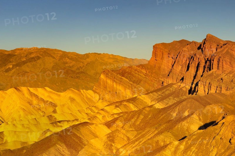 Zabriskie Point at sunrise, Death Valley National Park, California, USA, Death Valley National Park, California, USA, North America