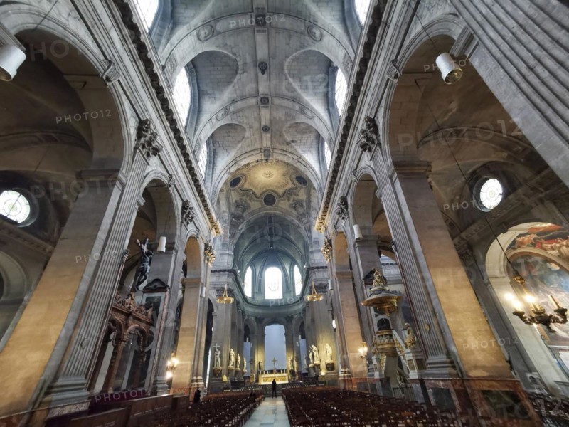 Paris 6e arrondissement. Inside the church of Saint-Sulpice, Ile de France, France, Europe