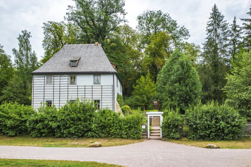 Goethe's Garden House in the Park on the Ilm, part of the UNESCO World Heritage Site in Weimar, Thuringia, Germany, since 1998, state 13 August 2020, Europe