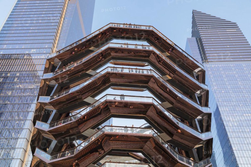 The Vessel, walk-in artwork by British designer Thomas Heatherwick, Hudson Yards, New York City, New York State, USA, New York City, New York, USA, North America