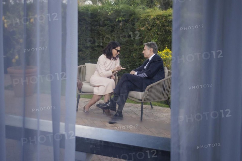 Annalena Baerbock (Alliance 90/The Greens), Federal Foreign Minister, and Antony Blinken, Secretary of State of the United States of America, at the meeting of the G7 Foreign Ministers in Capri, 18 April 2024. Photographed on behalf of the Federal Foreign Office
