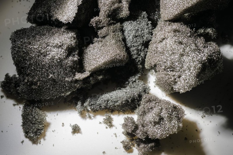 Old, disintegrating foam. Berlin, 17.04.2024