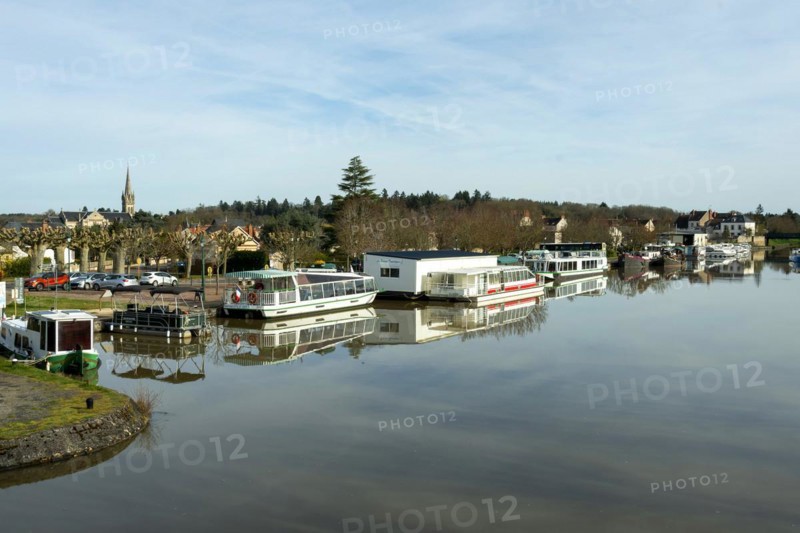 Briare, Marina near Canal bridge, Loiret department, Centre-Val de Loire, France, Europe