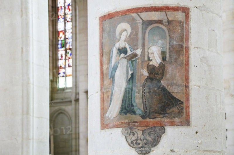 Frescoes, Basilica Basilique Saint-Nicolas-de-Port, Departement Meurthe-et-Moselle, Lorraine, Grand Est region, France, Europe