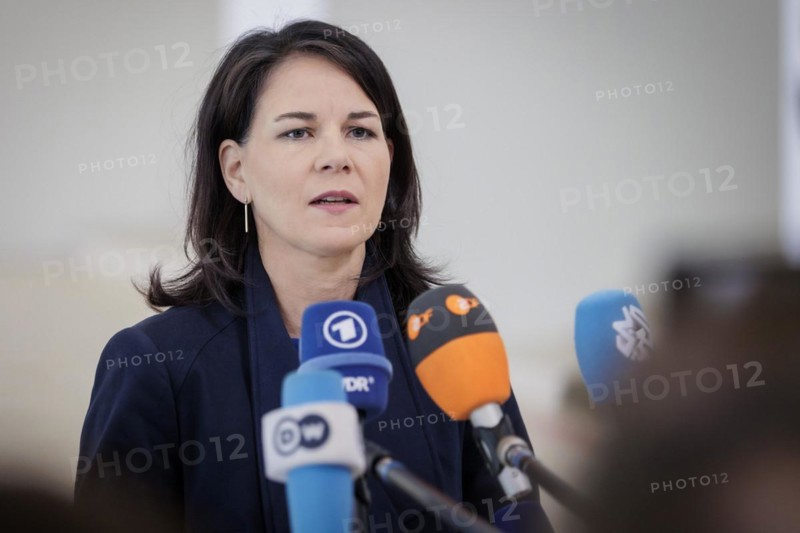 Annalena Baerbock (Alliance 90/The Greens), Federal Foreign Minister, photographed during a doorstep visit to the Council on Foreign Relations in Luxembourg, 22 April 2024. Photographed on behalf of the Federal Foreign Office