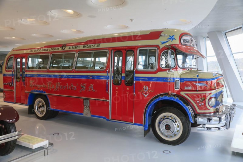 Argentinian Mercedes-Benz LO 1112 bus, Mercedes-Benz Museum, Stuttgart, Baden-Wuerttemberg, Germany, Europe