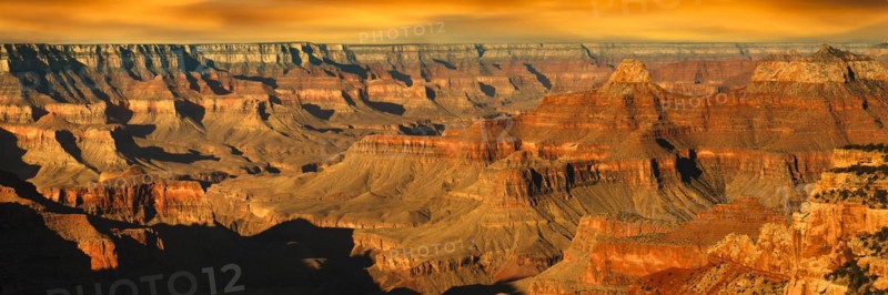 View from Cape Royal at sunrise, North Rim, Grand Canyon National Park, Arizona, United States, USA, Grand Canyon, Arizona, USA, North America