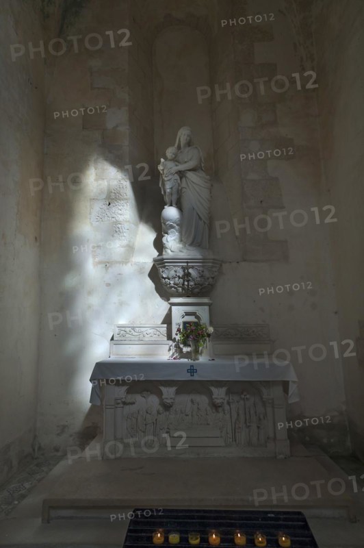 Devotional chapel in the former Cistercian monastery of Pontigny, Pontigny Abbey was founded in 1114, Pontigny, Bourgogne, France, Europe