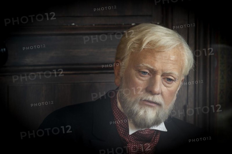 Gustave Eiffel, wax figure in Eiffel's former office at the top of the Eiffel Tower, Paris, Ile-de-France, France, Europe