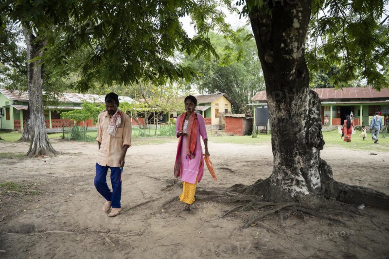 BOKAKHAT, INDIA, APRIL 19: Voters returns after cast vote during the first phase of the India's general elections on April 19, 2024 in Bokakhat, Assam, India. Nearly a billion Indians vote to elect a new government in six-week-long parliamentary polls starting today