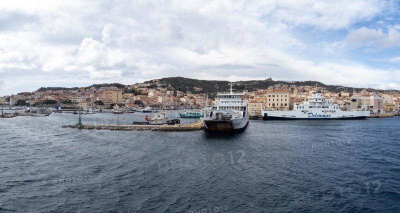 Maddalena harbour and town, Isola La Maddalena, Sardinia, Italy, Europe