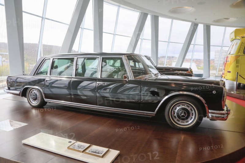 Mercedes-Benz 600 Pullman state limousine from 1965, Mercedes-Benz Museum, Stuttgart, Baden-Wuerttemberg, Germany, Europe