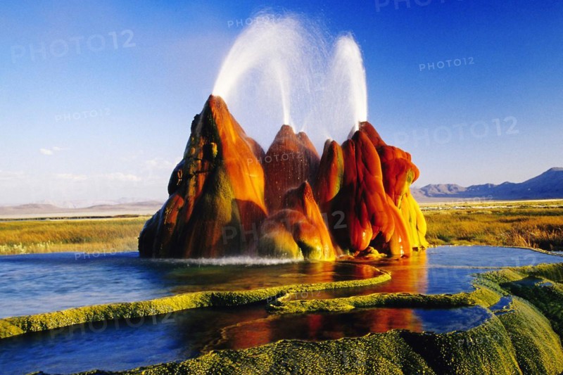 Fly Geyser in Nevada's Black Rock Desert, USA, Black Rock Desert, Nevada, USA, North America