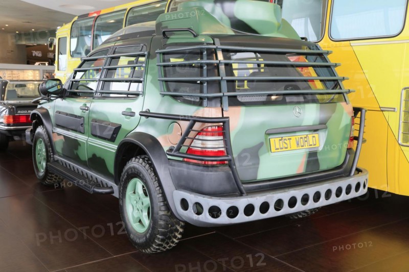 Mercedes-Benz ML 320 from the Spielberg film Lost World, Mercedes-Benz Museum, Stuttgart, Baden-Wuerttemberg, Germany, Europe
