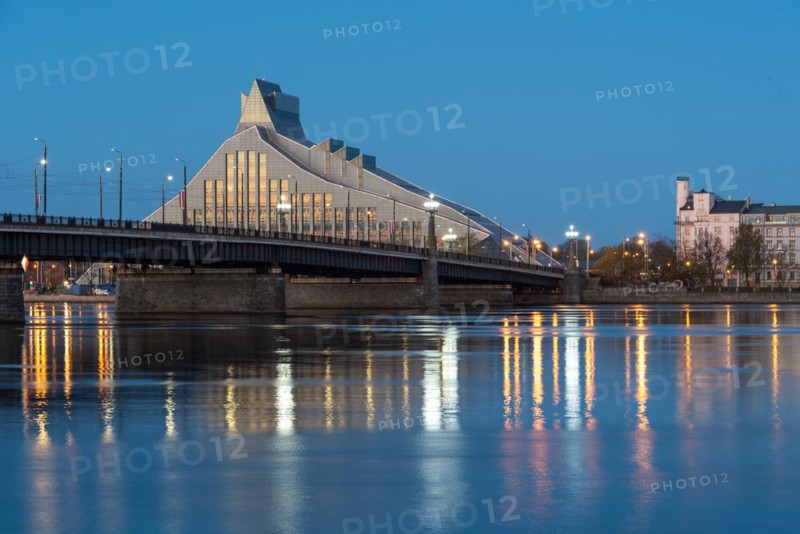 Latvian National Library, Daugava River, Riga, Latvia, Europe
