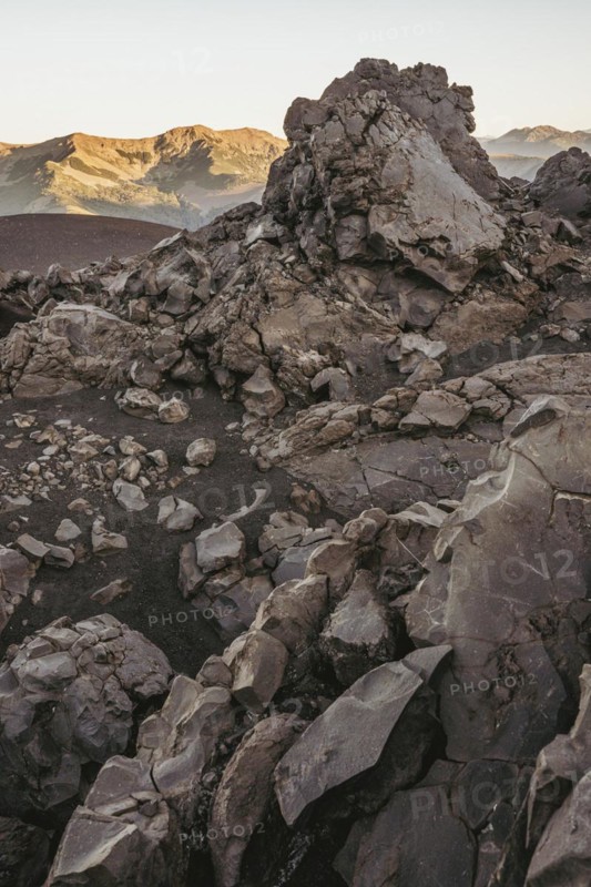 Crater Navidad lava field, Lonquimay volcano, Malalcahuello National Reserve, Curacautin, Araucania, Chile, South America