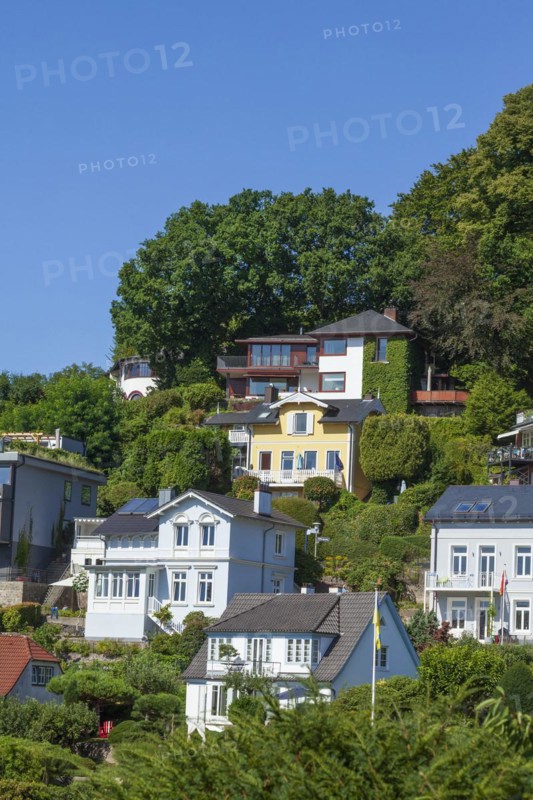 Villas in the Treppenviertel, residential building, Blankenese district, Hamburg, Germany, Europe