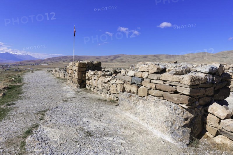Ruins of the Urartian citadel of Cavustepe, Van, Turkey, Asia