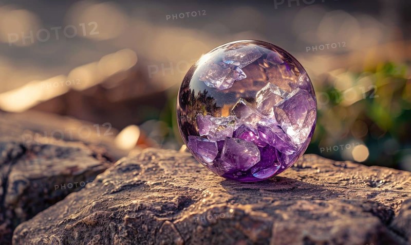 Natural gemstone sphere formed earth globe AI generated