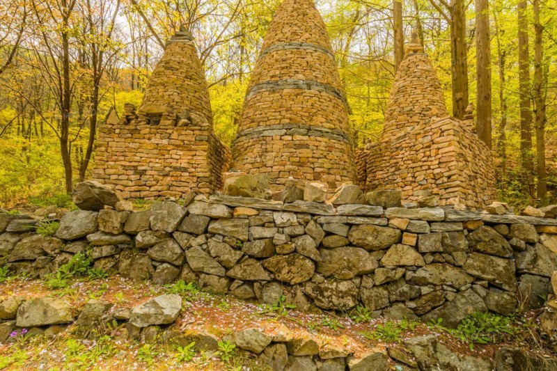 Three stone towers representing symbolic guardians of heaven, earth and humans in South Korea