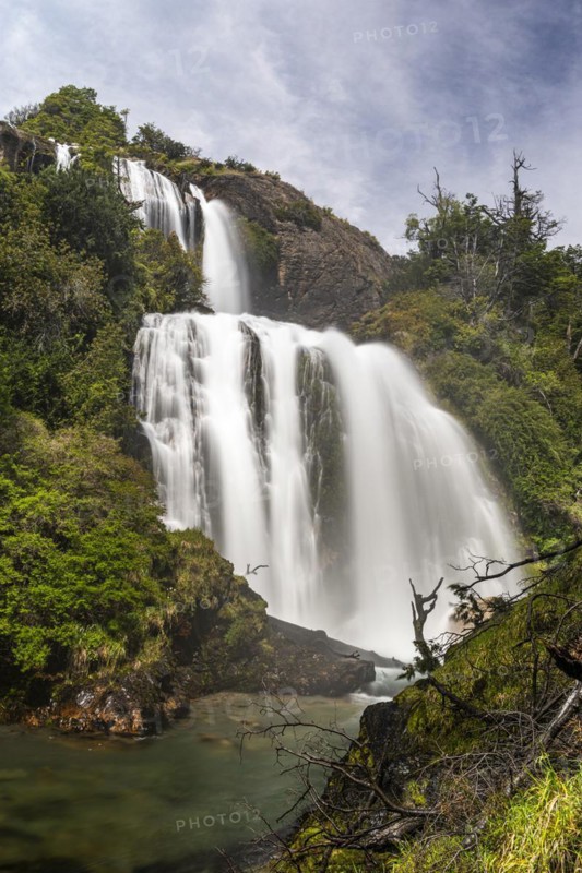 El Maqui Waterfall, Carretera Austral, Puerto Guadal, Chile Chico, Aysen, Chile, South America