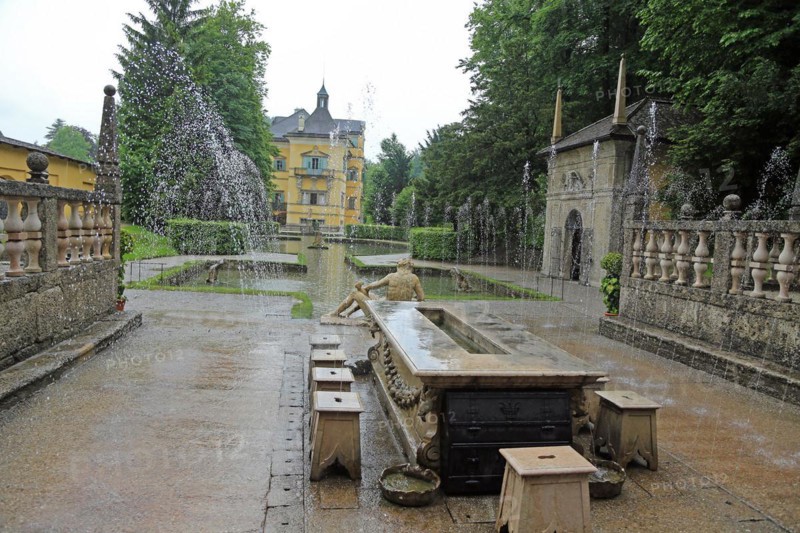 Hellbrunn Palace, Salzburg, Austria, trick fountains, Europe