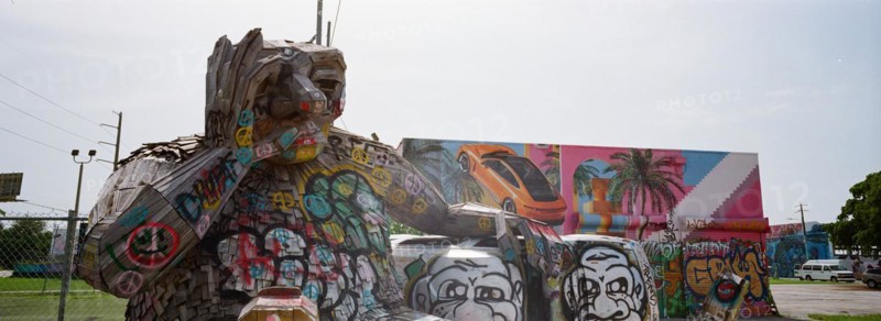 Joen And The Giant Bettle, Wynwood Walls Graffiti, Northwest 5th Avenue, Wynwood, Miami, Florida, USA, North America
