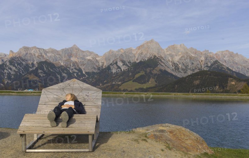 Mountain panorama, Lounger, Maria alm, Relaxation